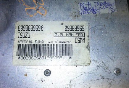 8093699690 ecm ecu computer 1998-1999 Isuzu Trooper or Amigo or Rodeo - Swan Auto