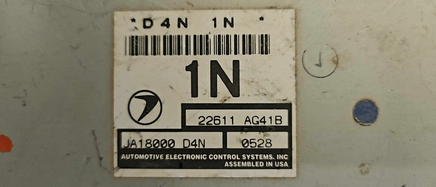22611 AG41B Subaru Legacy 2001 ecu ecm computer - Swan Auto