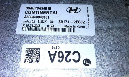 39171-2ESJ2 ecm ecu computer 2018-2021 Kia Kona - Swan Auto
