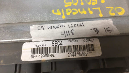 2W4A-12A650-DE Lincoln LS ecm ecu computer 2002