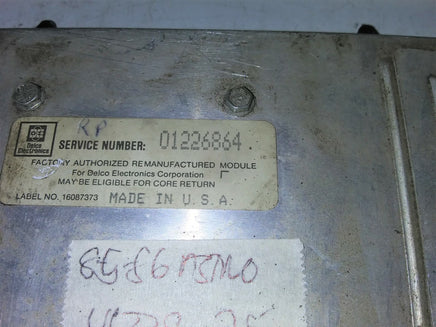 01226864 Chevy Astro or GMC Safari 1985-1986 ecu ecm computer