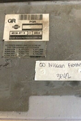 MECM-W715 Nissan Frontier 2000 ecu ecm computer