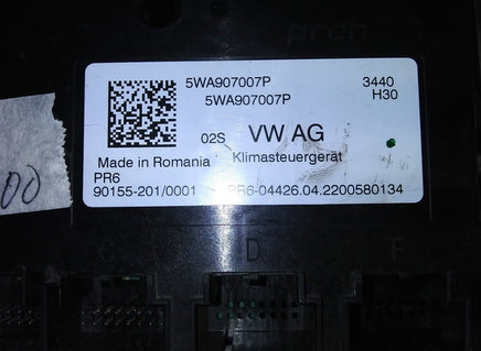 2021 VW Golf AC temperature control module 5WA907007P