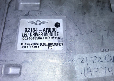 92184-AR000 headlight ballast module 2021-2022 Genesis GV70