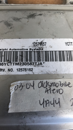 12579657 Olds Alero 2003-2004 ecm ecu computer **TESTED GOOD**