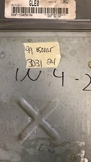 XS4F-12A650-RA ecm ecu computer 1999 Ford Escort or Mercury Tracer**TESTED**
