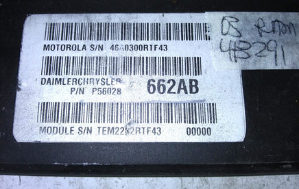 P56028662AB Dodge Ram pickup 2003 ecm ecu computer
