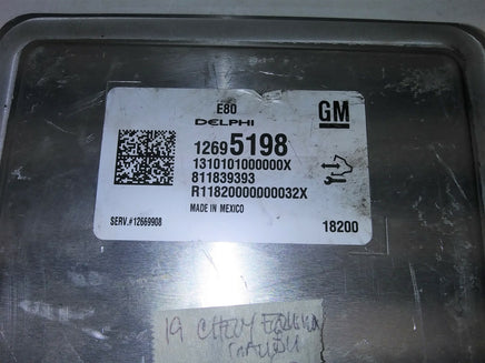 12695198 ECM ECU computer 2018-2019 Chevrolet Equinox or Malibu TESTED GOOD