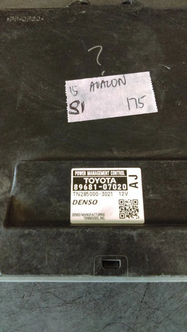 2015 Toyota Avalon power control management control 89681-07020