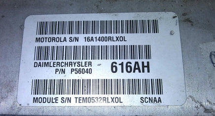 P56040616AH ecm ecu computer 2002 Dodge Durango