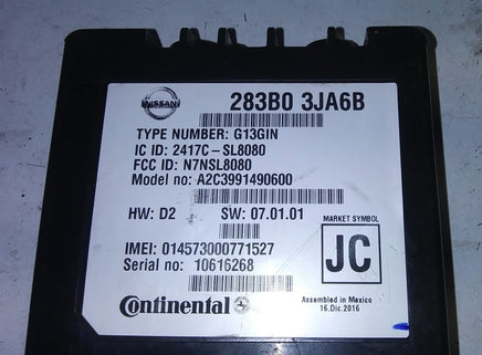 283B0 3JA6B telematic communication control module 2016-2018 Infiniti Q70 QX80