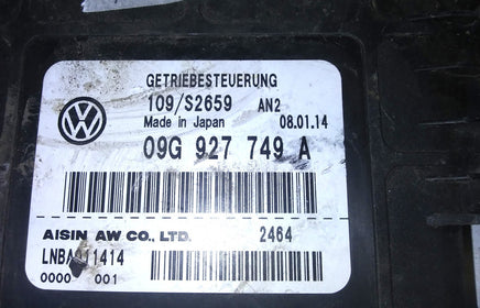 09G 927 749 A TCM transmission computer 2015-2016 VW Jetta