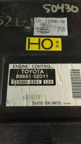 89661-52D11 ecu ecm computer 2006 Scion xA