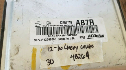 12669749 ecm ecu computer 2012-2016 Chevy Cruze **Tested**