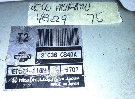 31036 CB40A tcm transmission computer 2005-2006 Nissan Murano - Swan Auto