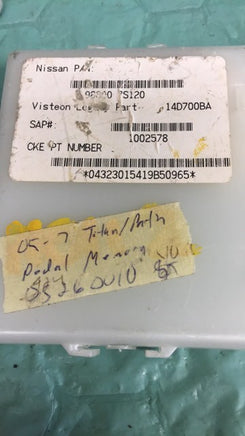 98800 7S120 pedal memory module 2005-2007 Nissan Titan or Pathfinder