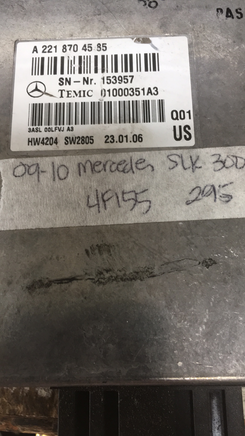 A 221 870 45 85 engine control module 2009-2010 Mercedes SLK or SLC