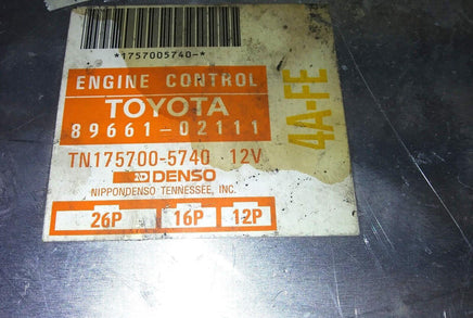 89661-02111 ecm ecu computer 1993-1994 Toyota Corolla or Prizm - Swan Auto