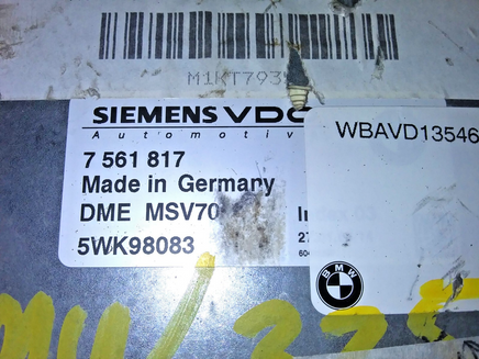 7 561 817 ecu ecm computer 2006-2007 BMW 325i 325