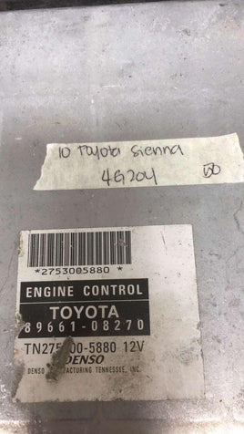 89661-08270 Toyota Sienna 2010 ecu ecm computer - Swan Auto