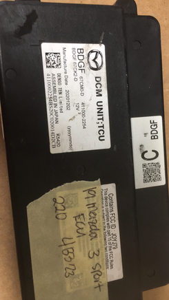 BDGF 67CK2-D ecm ecu computer  2019 Mazda 3 Mazda3
