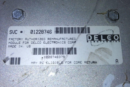 01228746ecm ecu computer 1989-1992 Chevy Camaro or Firebird - Swan Auto