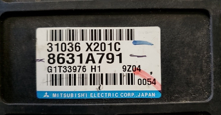 2010 Mitsubishi Lancer tcm transmission computer 8631A791