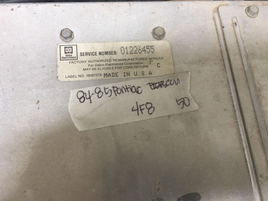 01226455 Pontiac Grand Am 1984-1985 ecm ecu computer