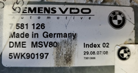 7 581 126 BMW 328 328i ecm ecu computer 2008
