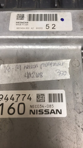 NEC034-085 ecm ecu computer 2018-2019 Nissan Pathfinder