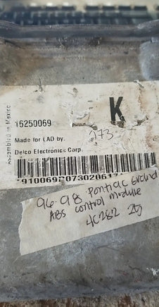 1996-1998 Pontiac Grand Am abs control module 16250069