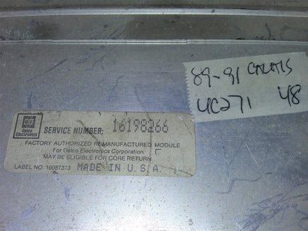 16198266 Oldsmobile Calais or Buick Century 1989-1991 ecu ecm computer