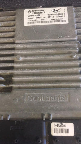 39101-2G663 ECM ECU computer 2013-2014 Hyundai Sonata