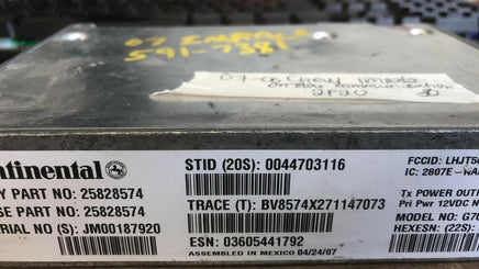 2007-2008 Chevy Impala Onstar communication box module 25828574