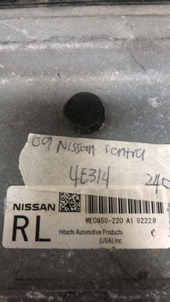 MEC950-220 ecm ecu computer 2009  Nissan Sentra