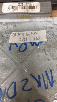 XU3F-12A650-NE Mazda MPV ecm ecu computer 2001