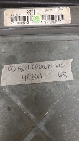 YW7F-12A650-GB ecm ecu computer 2000 Ford Crown Vic Grand Marquis  **Tested**