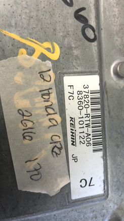 37820-RTW-A06 Honda CRZ CR-Z 2012 ecm ecu computer
