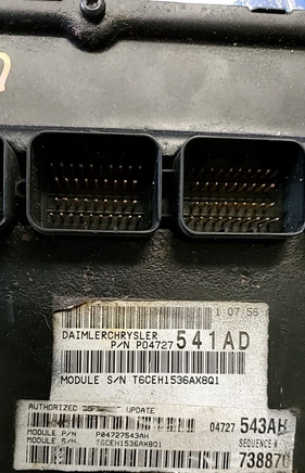 P04727543AH Chrysler Pacifica 2006 ecm ecu computer