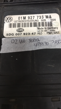 01M 927 733 MA VW Jetta 1999-22002 TCM transmission computer