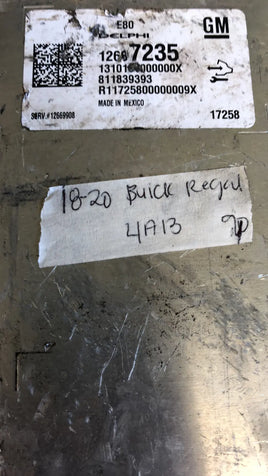 12687235 Chevy Cruze 2017-2018 ECM ECU computer TESTED GOOD