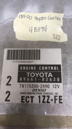 89661-02620 Toyota Corolla ecm ecu computer 1999-2000