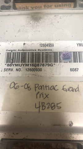 12604959 Grand Prix or Lucerne ecm ecu 2006 computer ***tested***
