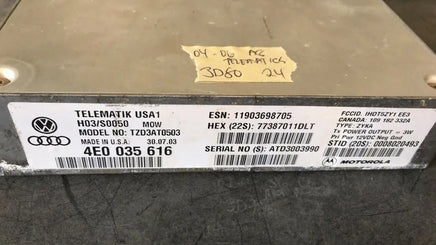 2004-2006 Audi A8 telematics module 4E0 035 616