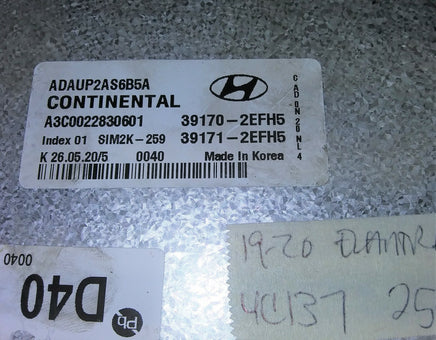 39170-2EFH5 Hyundai Elantra 2019-2020 ecm ecu computer