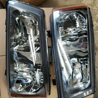 black euro headlight set fits 2003-2007 Chevy Silverado HD-JH-CS1L03-BK-AM *NEW*