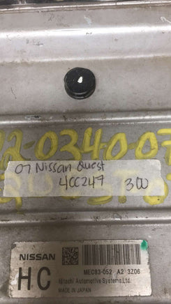 MEC83-052 Nissan Quest ecm ecu computer 2007
