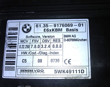 61.35-9176069-01 bcm body control module 1998 BMW 528i 528