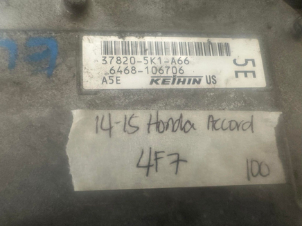 37820-5K1-A66 Honda Accord 2014-2015 ecu computer