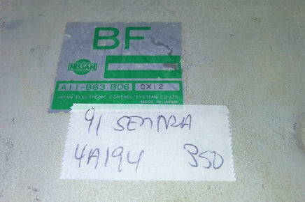 A11-B63 BD6 Nissan Sentra 1991 ecm ecu computer